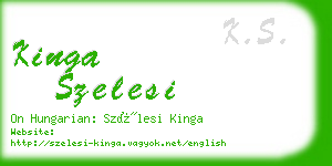 kinga szelesi business card